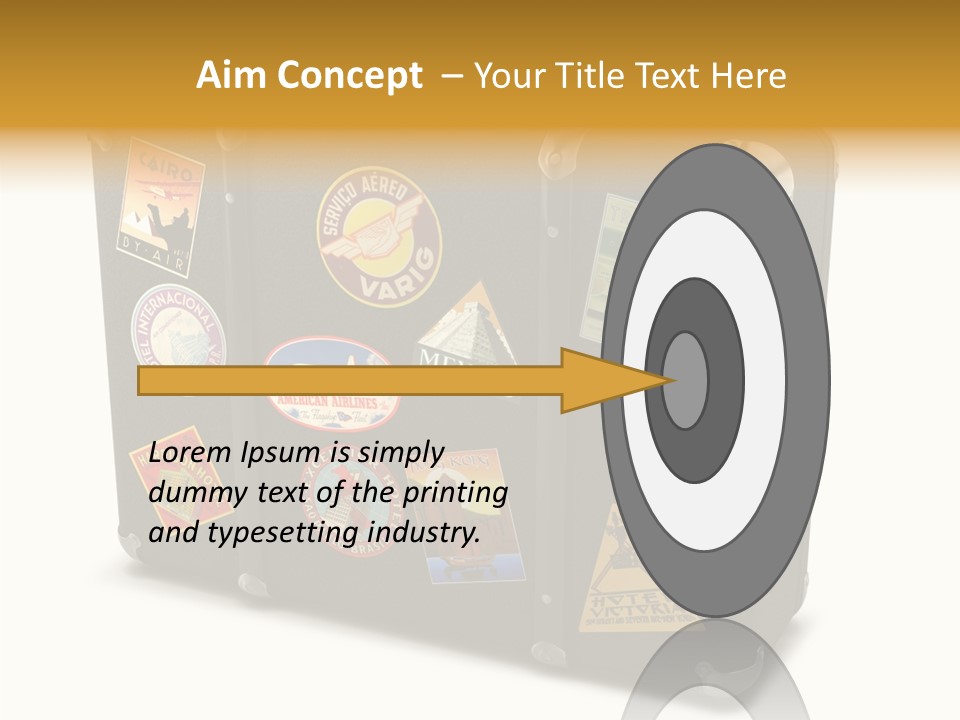 Trip Leather Sticker PowerPoint Template