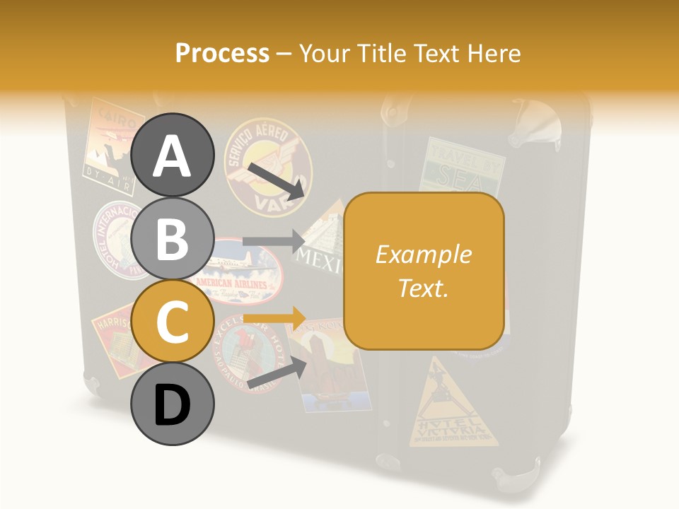 Trip Leather Sticker PowerPoint Template