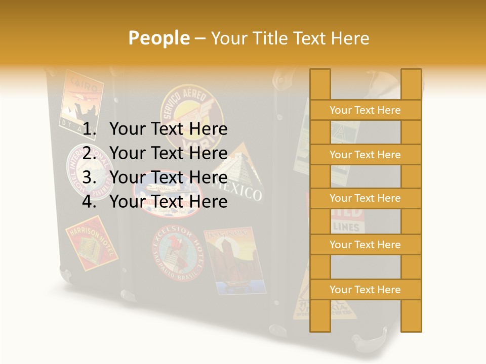 Trip Leather Sticker PowerPoint Template