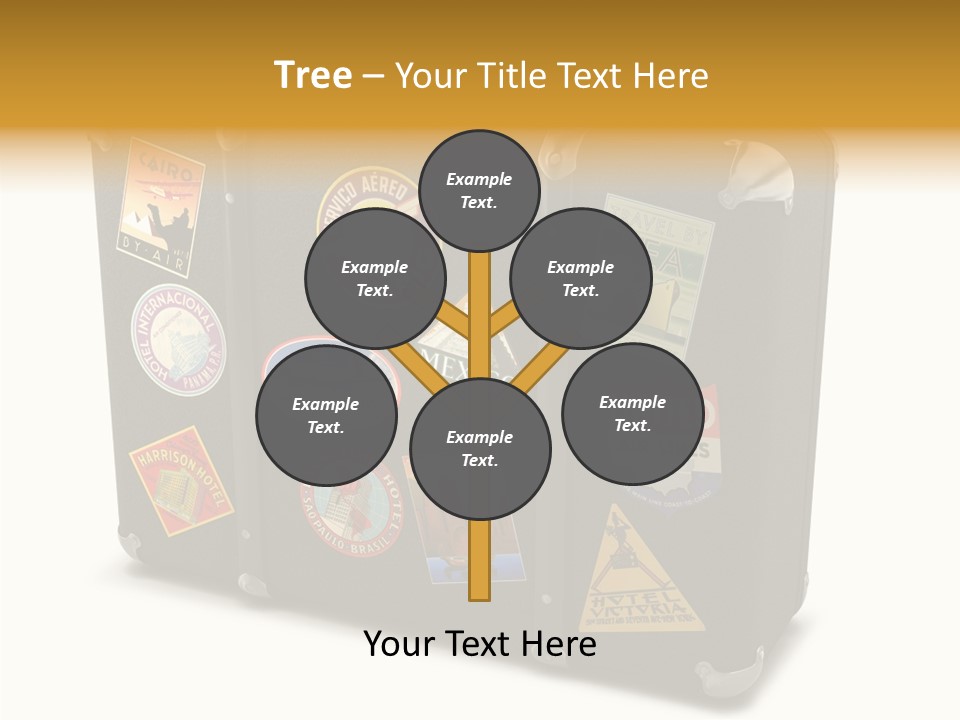 Trip Leather Sticker PowerPoint Template