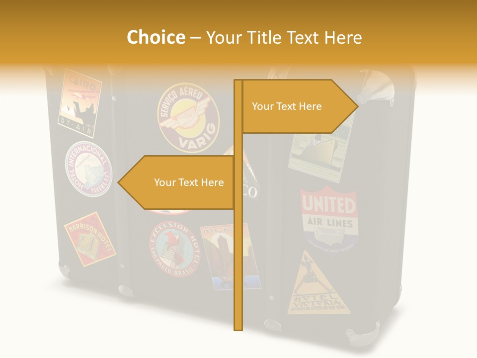 Trip Leather Sticker PowerPoint Template