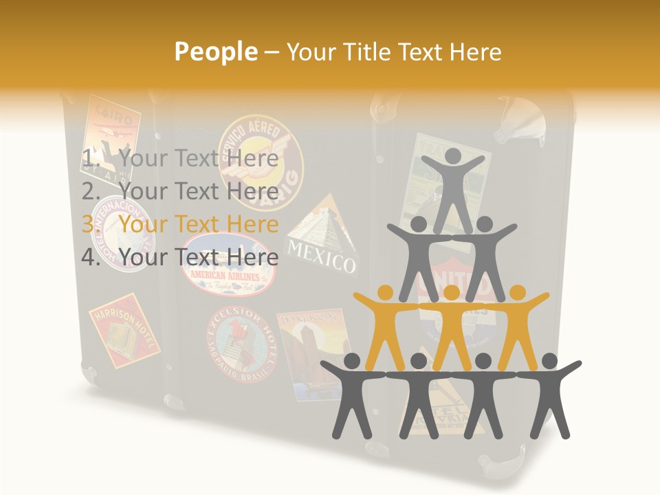 Trip Leather Sticker PowerPoint Template