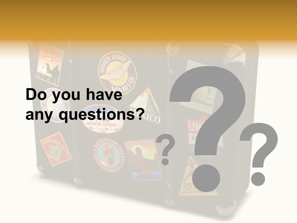 Trip Leather Sticker PowerPoint Template