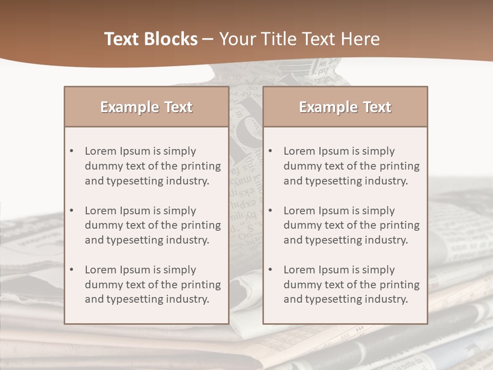 Advertisement Report Articles Background PowerPoint Template