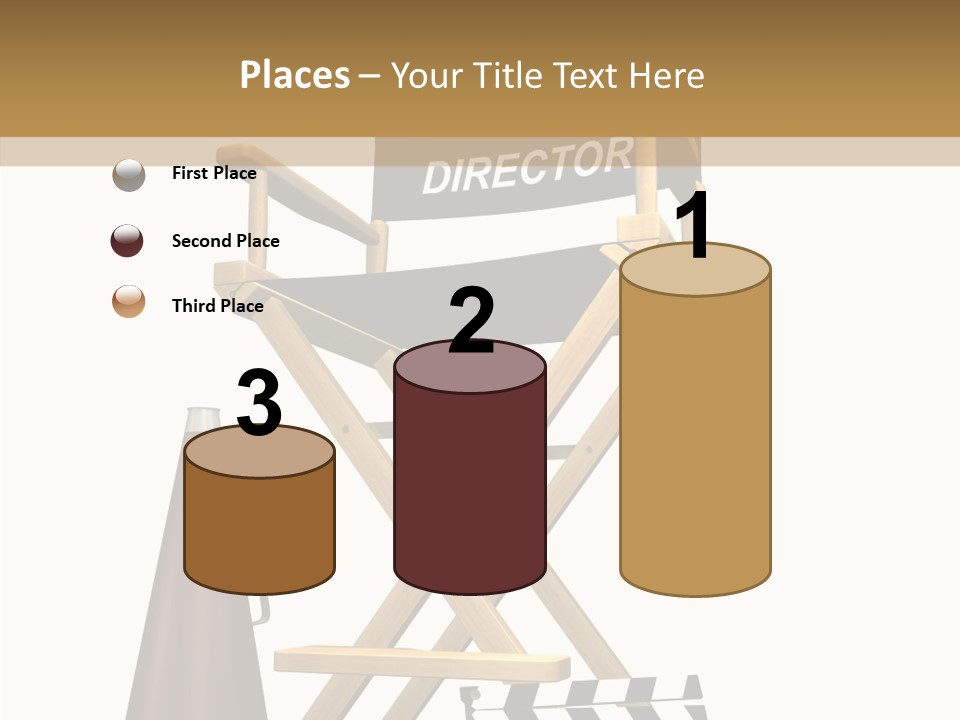 Megaphone Chair Retro PowerPoint Template