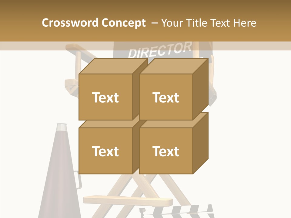 Megaphone Chair Retro PowerPoint Template