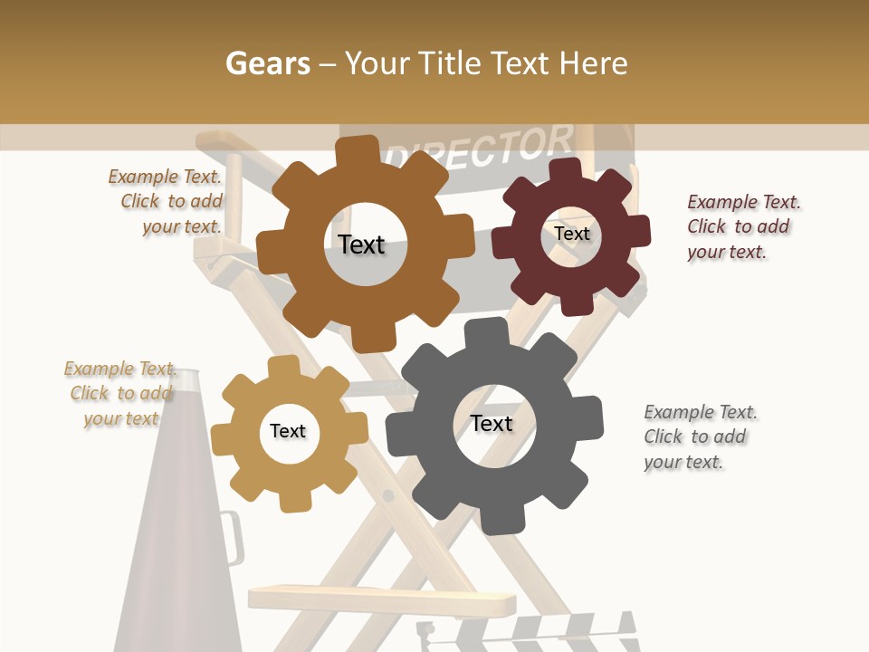 Megaphone Chair Retro PowerPoint Template