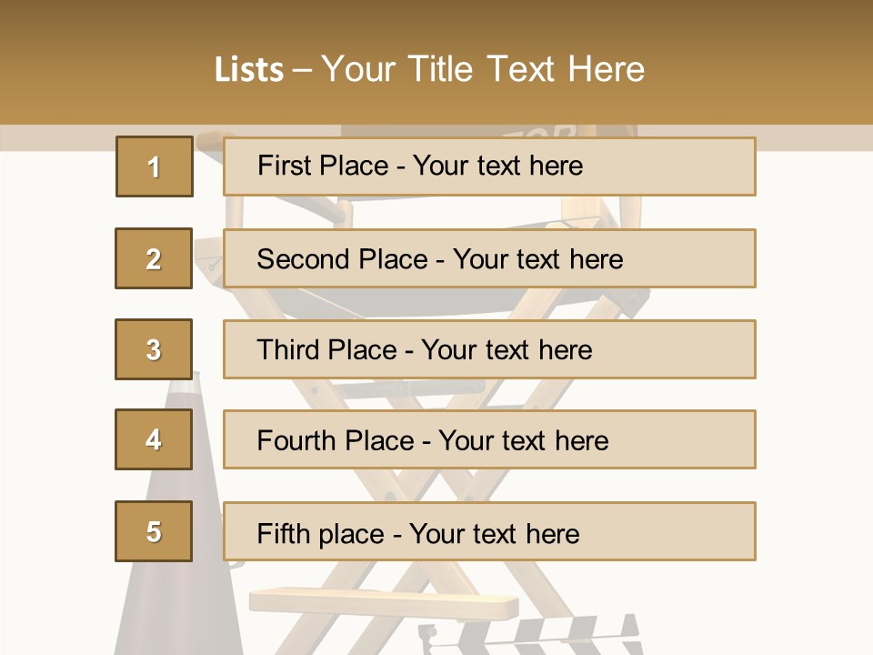 Megaphone Chair Retro PowerPoint Template