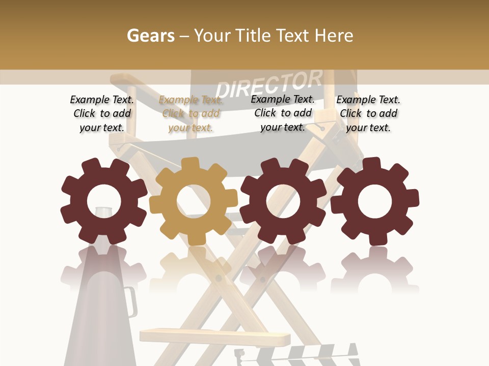 Megaphone Chair Retro PowerPoint Template