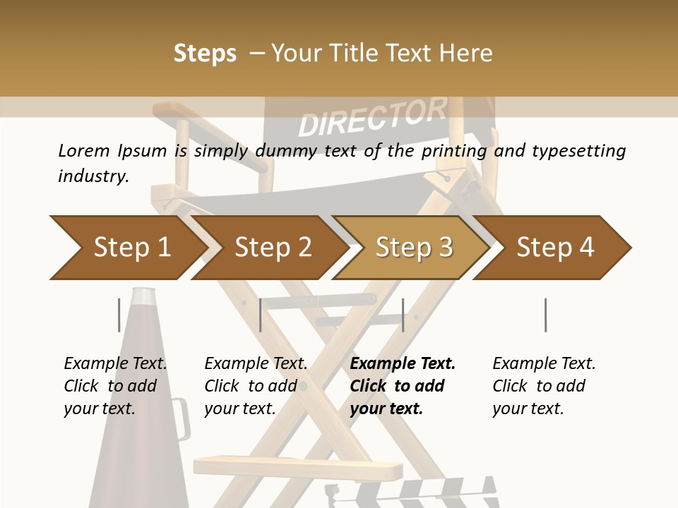 Megaphone Chair Retro PowerPoint Template