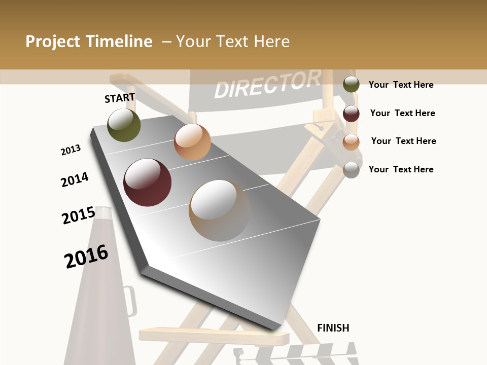 Megaphone Chair Retro PowerPoint Template