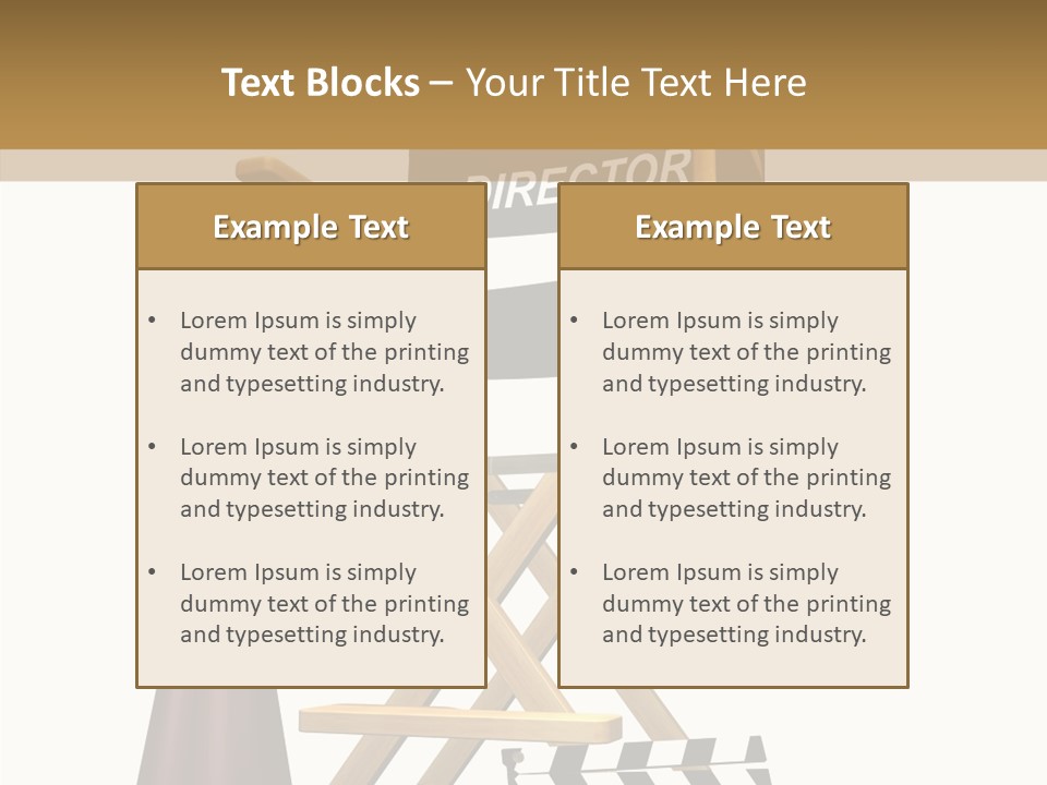 Megaphone Chair Retro PowerPoint Template