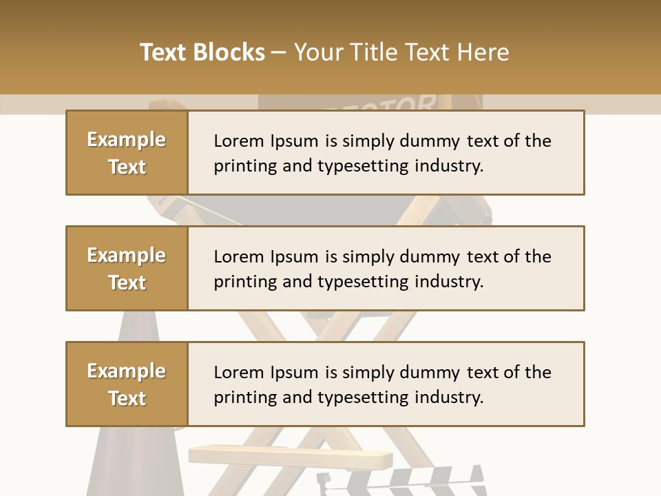Megaphone Chair Retro PowerPoint Template