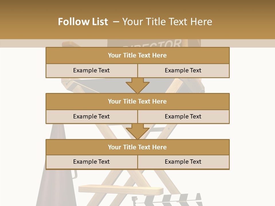 Megaphone Chair Retro PowerPoint Template