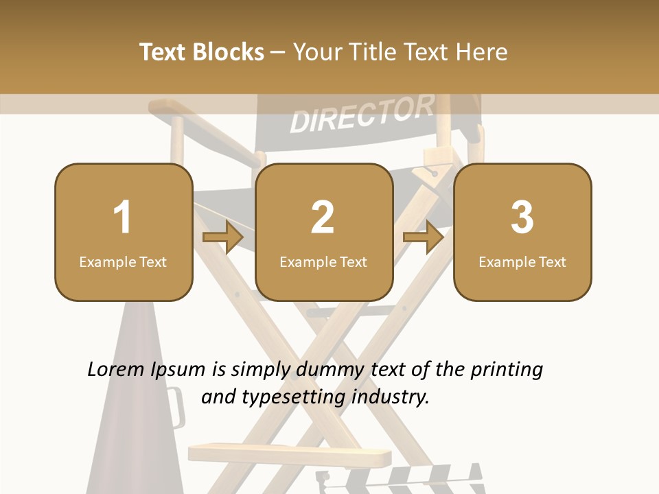 Megaphone Chair Retro PowerPoint Template