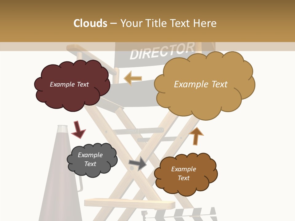 Megaphone Chair Retro PowerPoint Template