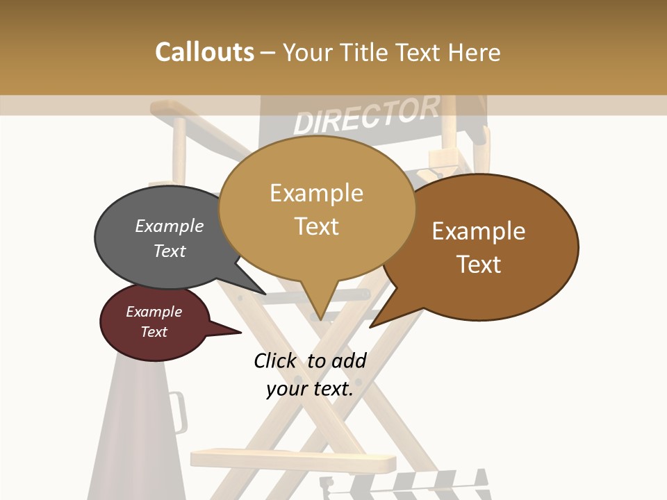 Megaphone Chair Retro PowerPoint Template