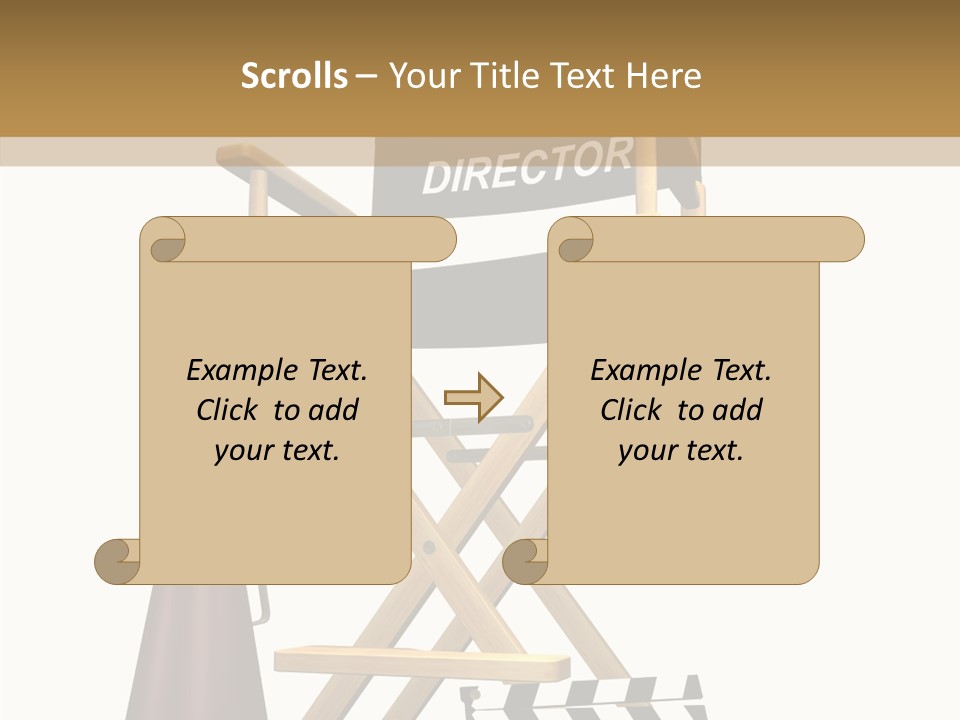 Megaphone Chair Retro PowerPoint Template