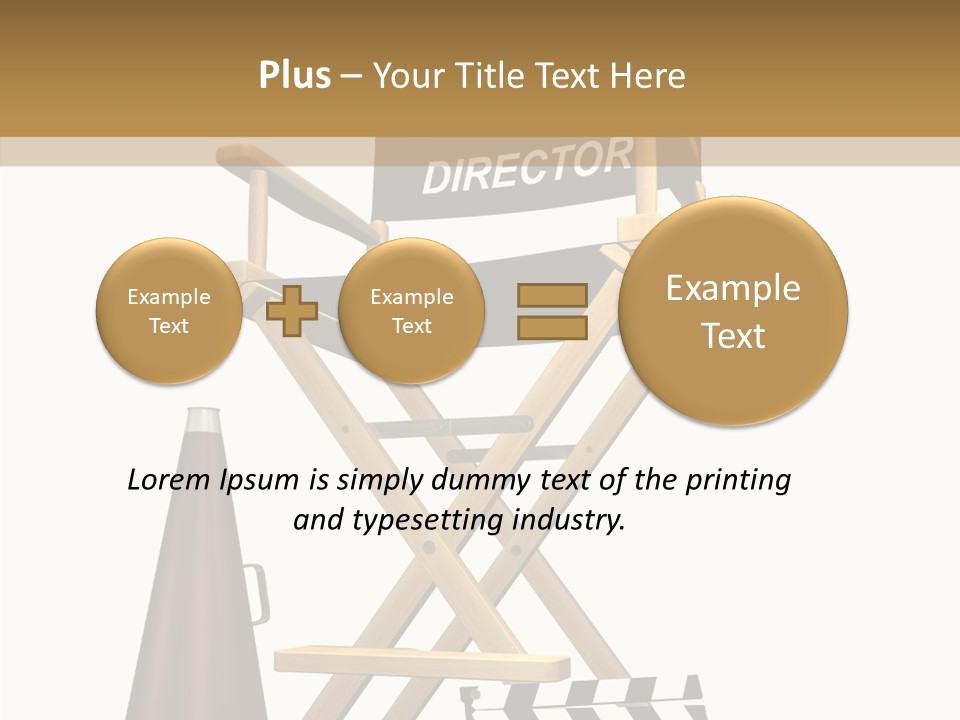 Megaphone Chair Retro PowerPoint Template