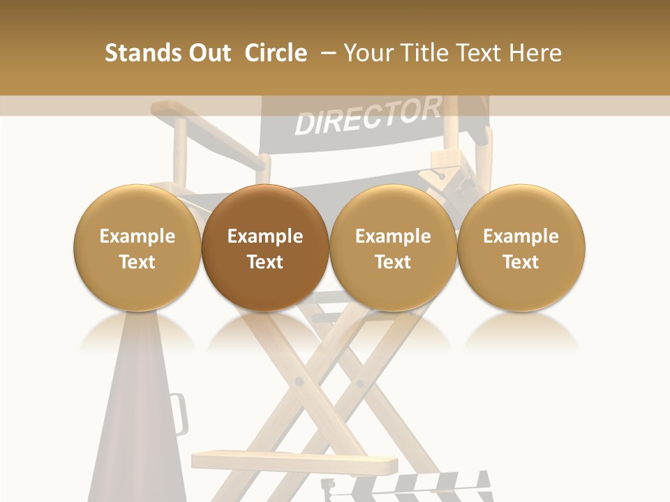 Megaphone Chair Retro PowerPoint Template