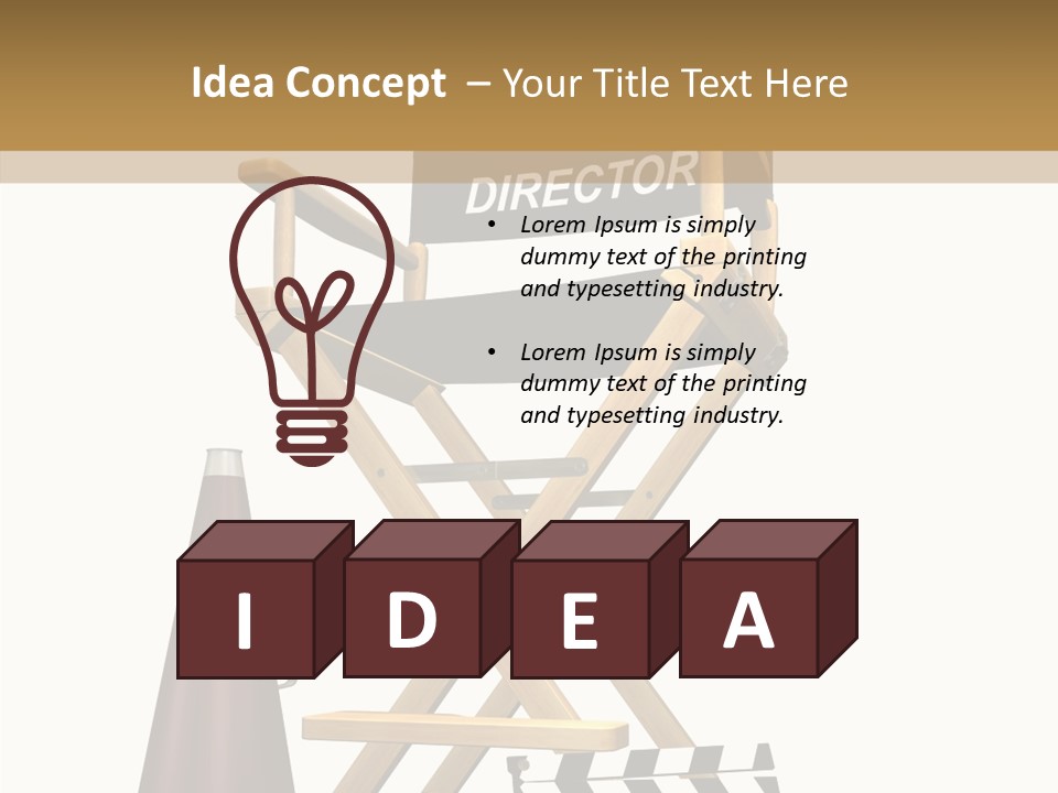 Megaphone Chair Retro PowerPoint Template
