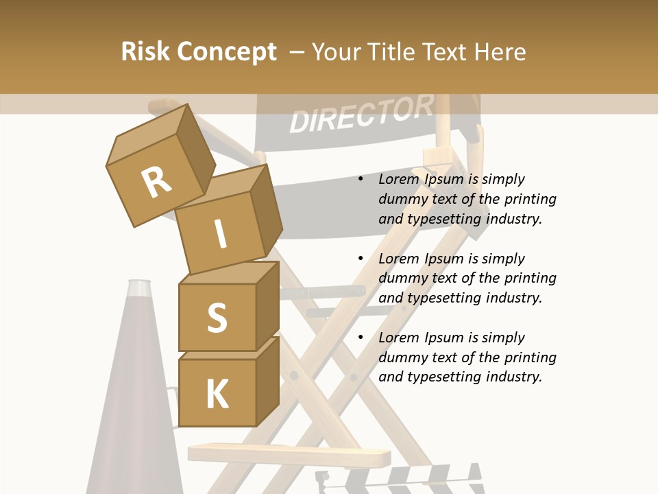 Megaphone Chair Retro PowerPoint Template