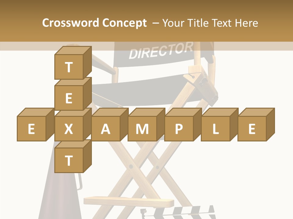 Megaphone Chair Retro PowerPoint Template