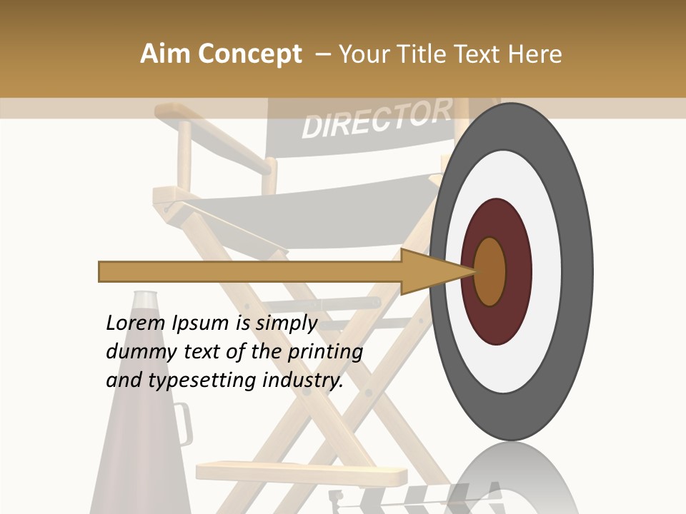 Megaphone Chair Retro PowerPoint Template