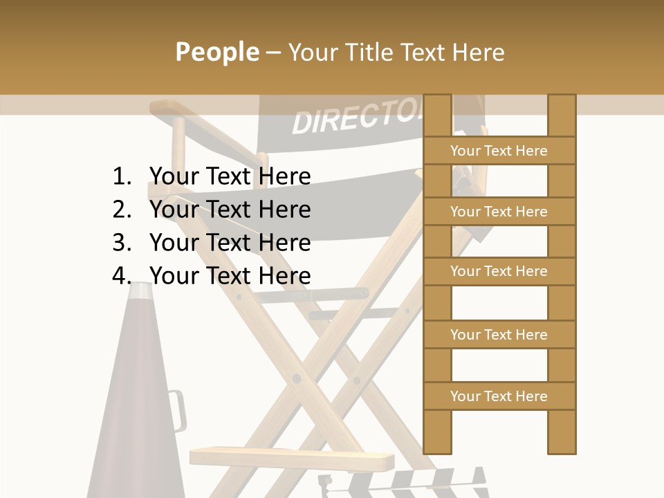 Megaphone Chair Retro PowerPoint Template