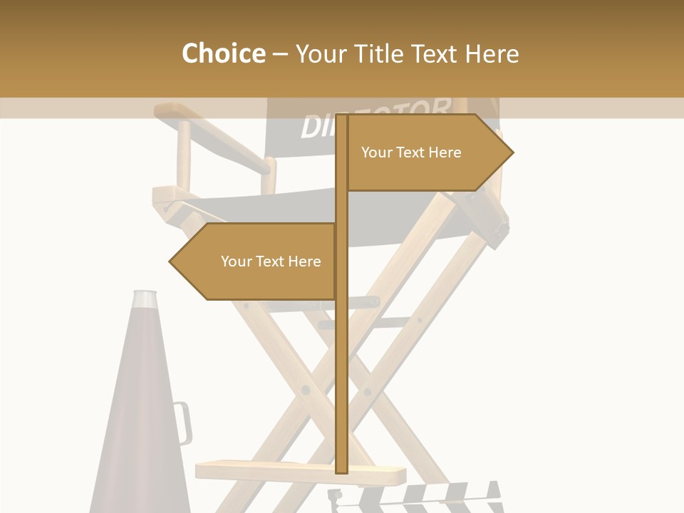 Megaphone Chair Retro PowerPoint Template