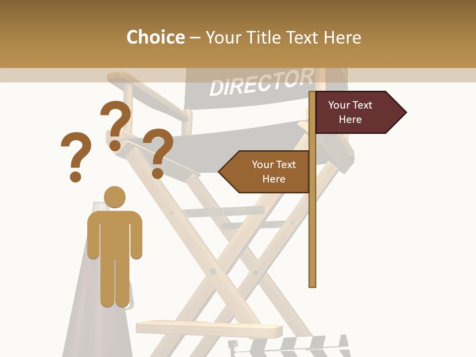 Megaphone Chair Retro PowerPoint Template