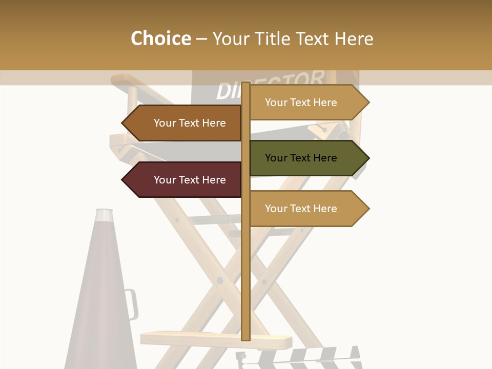 Megaphone Chair Retro PowerPoint Template