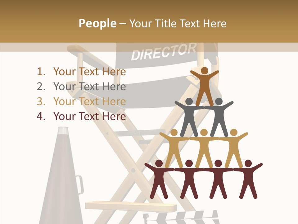 Megaphone Chair Retro PowerPoint Template