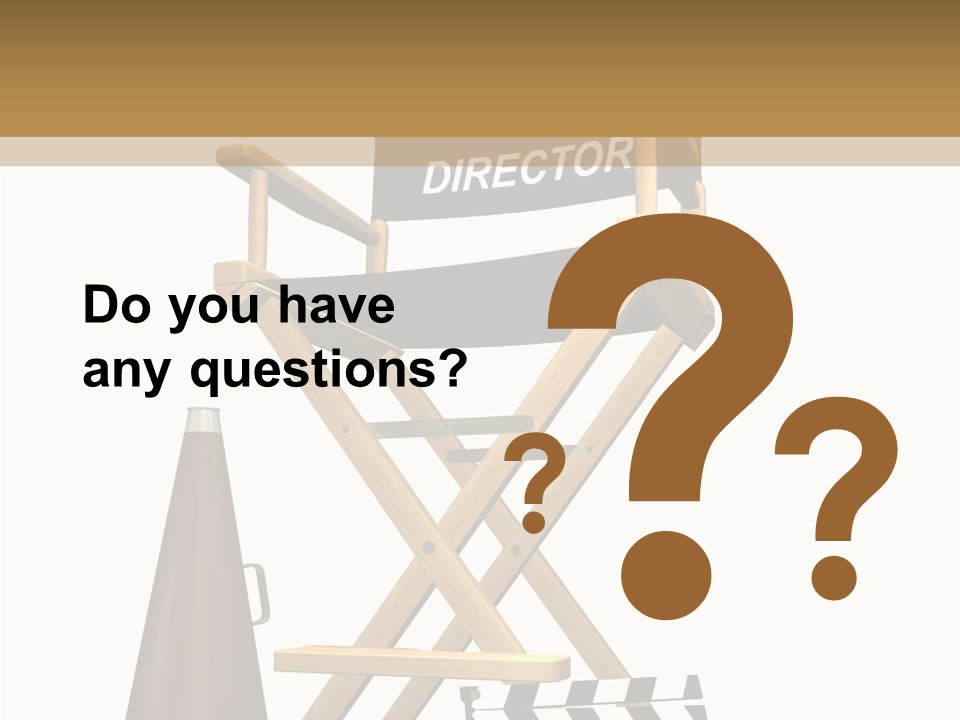 Megaphone Chair Retro PowerPoint Template