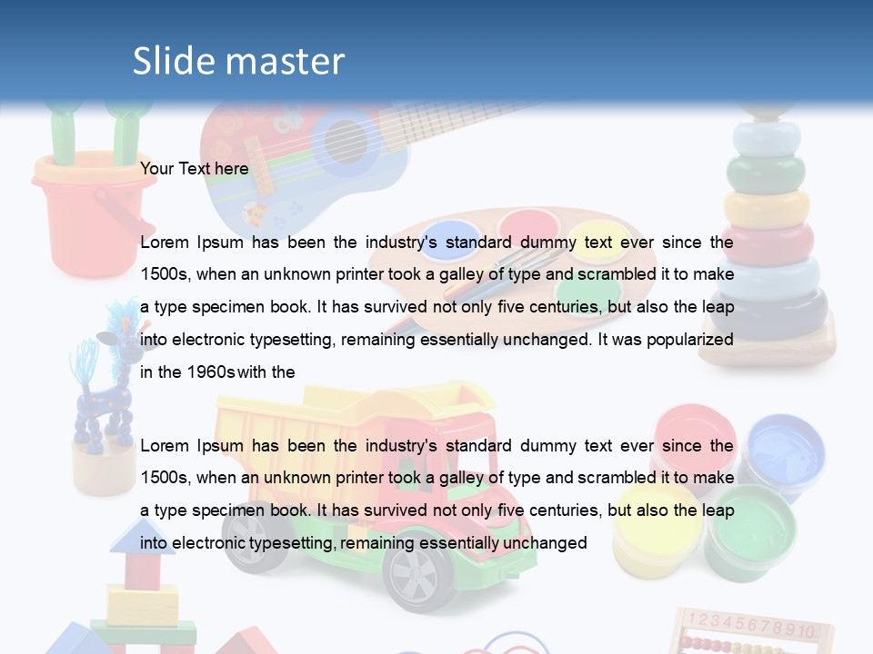 Education Red Play PowerPoint Template