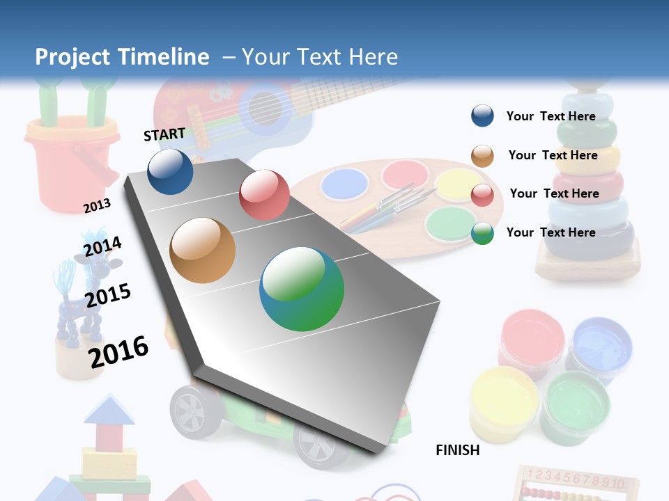 Education Red Play PowerPoint Template