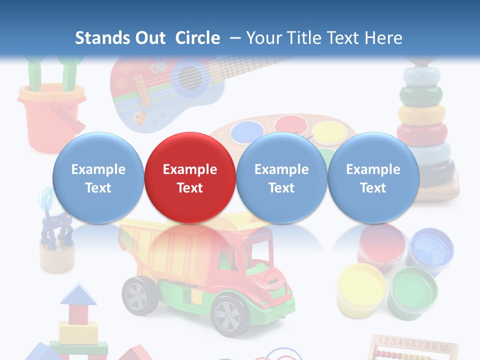 Education Red Play PowerPoint Template