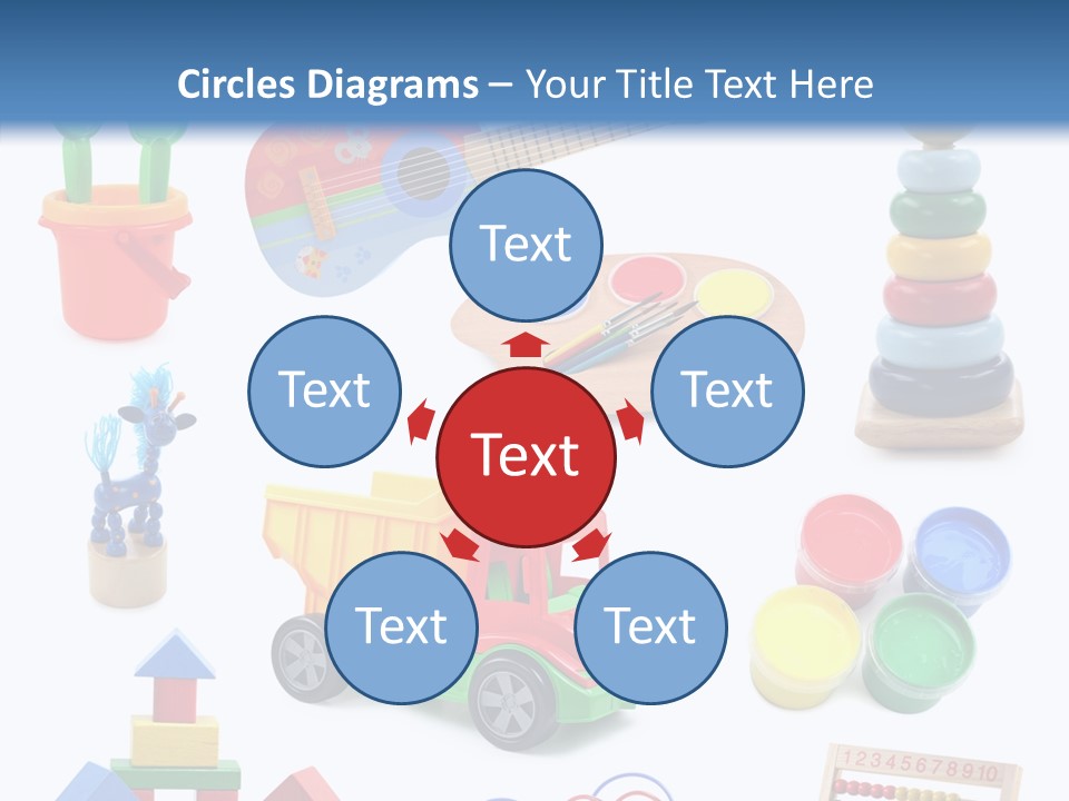 Education Red Play PowerPoint Template