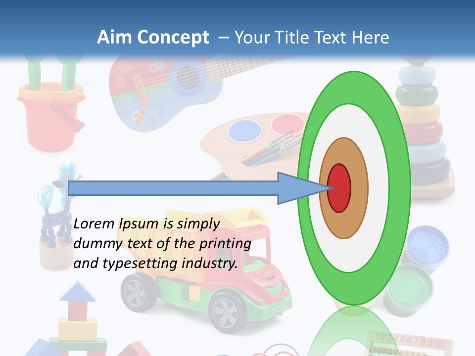 Education Red Play PowerPoint Template