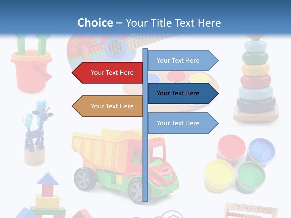 Education Red Play PowerPoint Template