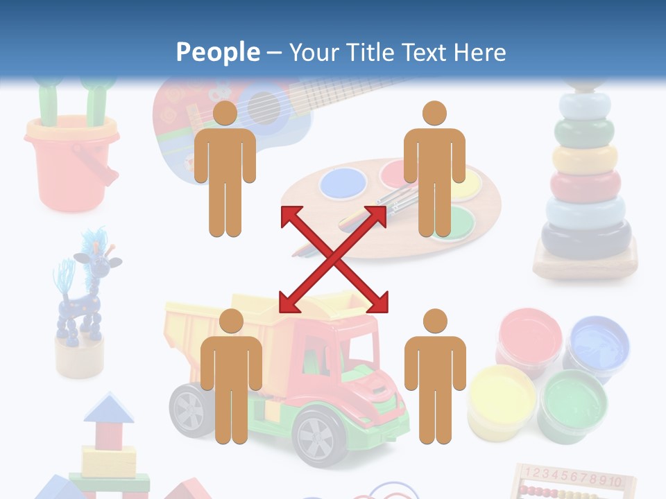 Education Red Play PowerPoint Template