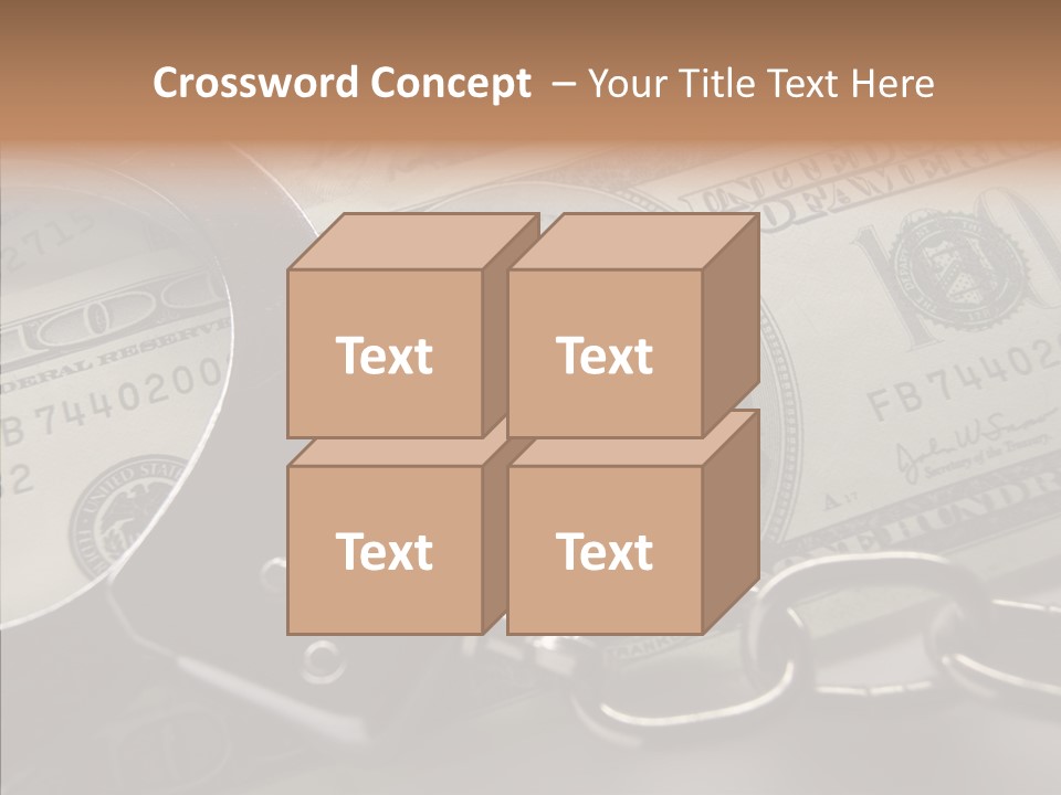 Dollar Trade Manacles PowerPoint Template