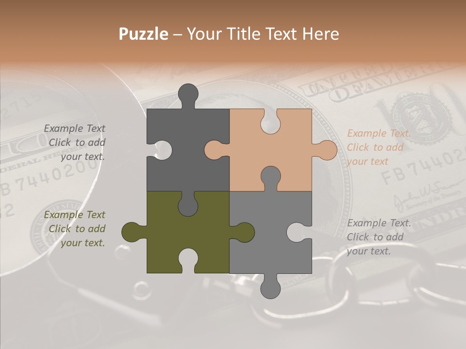 Dollar Trade Manacles PowerPoint Template