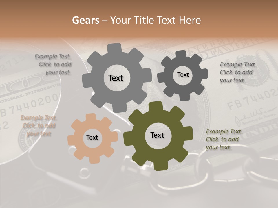 Dollar Trade Manacles PowerPoint Template