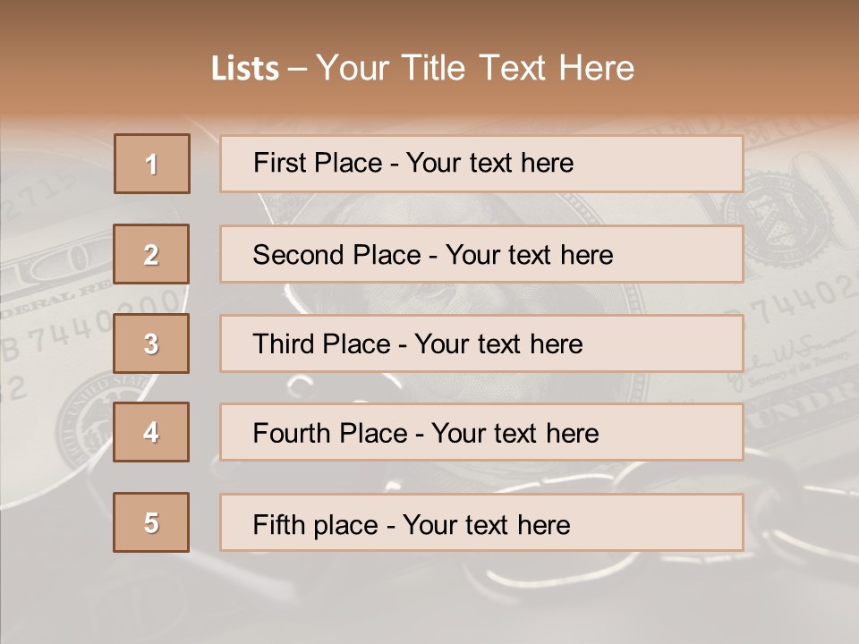 Dollar Trade Manacles PowerPoint Template