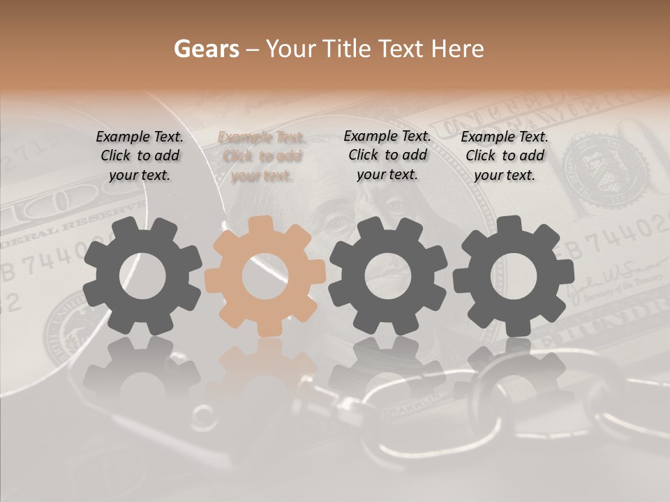 Dollar Trade Manacles PowerPoint Template