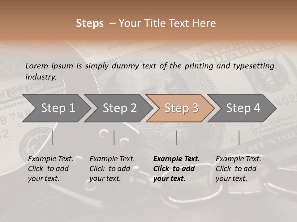 Dollar Trade Manacles PowerPoint Template