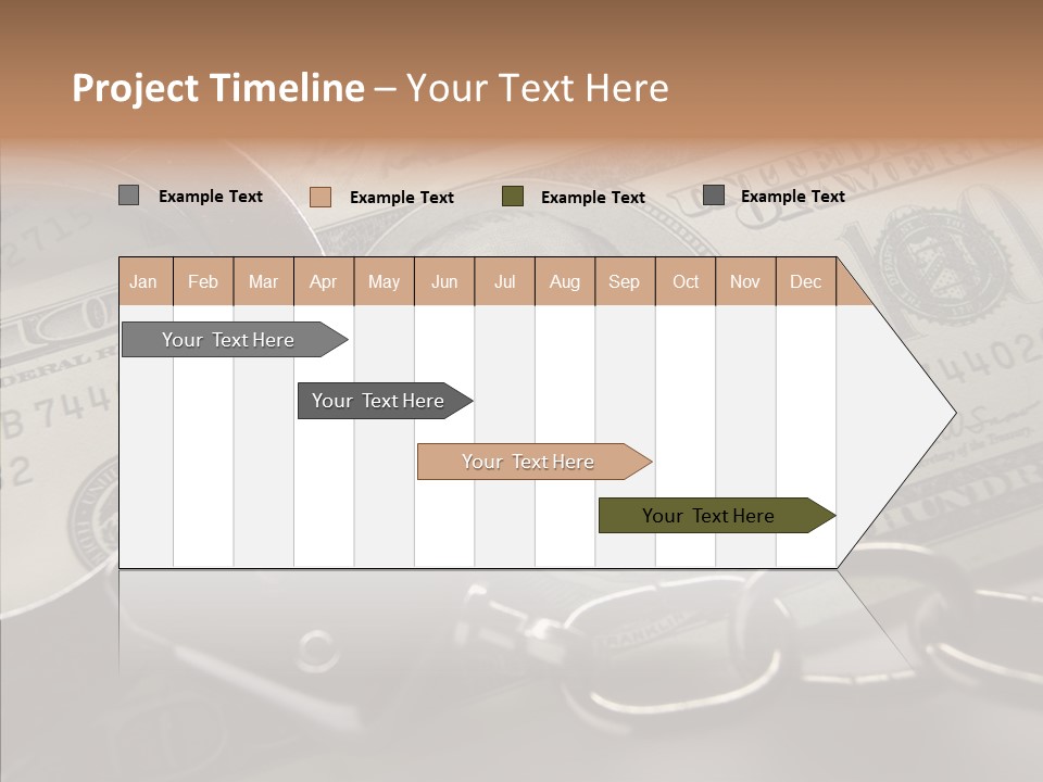 Dollar Trade Manacles PowerPoint Template