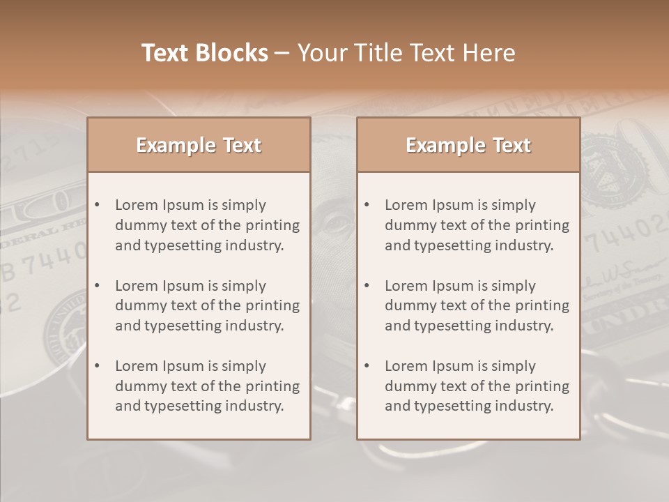 Dollar Trade Manacles PowerPoint Template