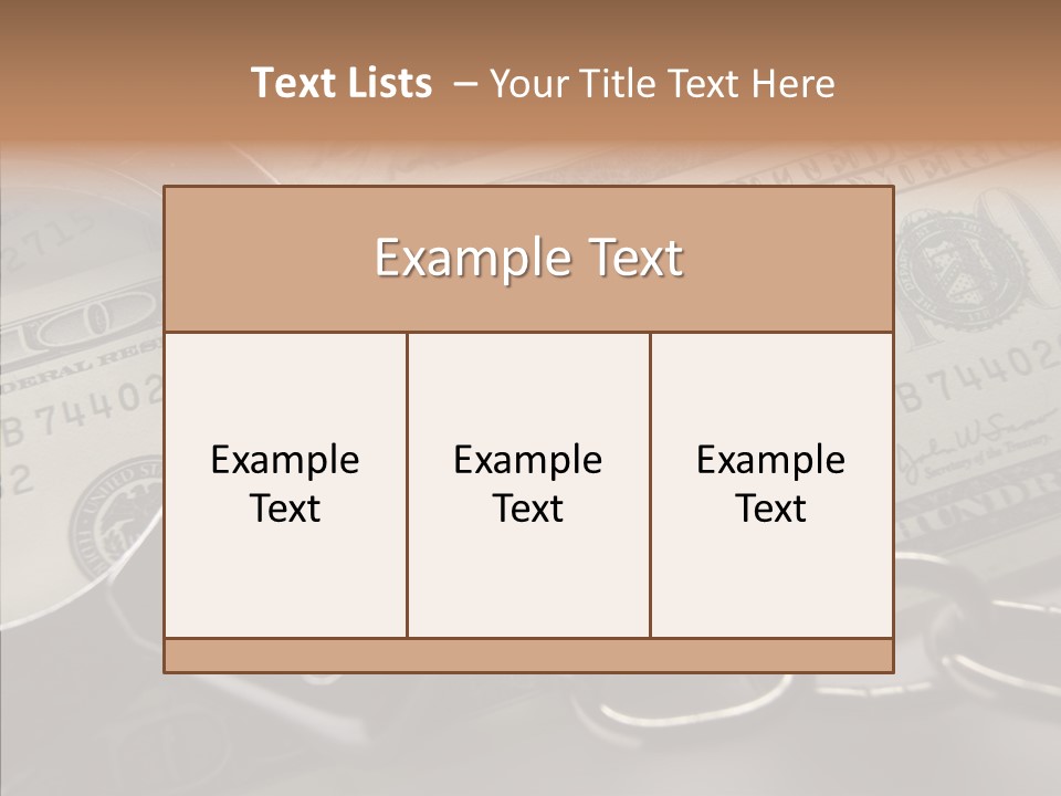 Dollar Trade Manacles PowerPoint Template